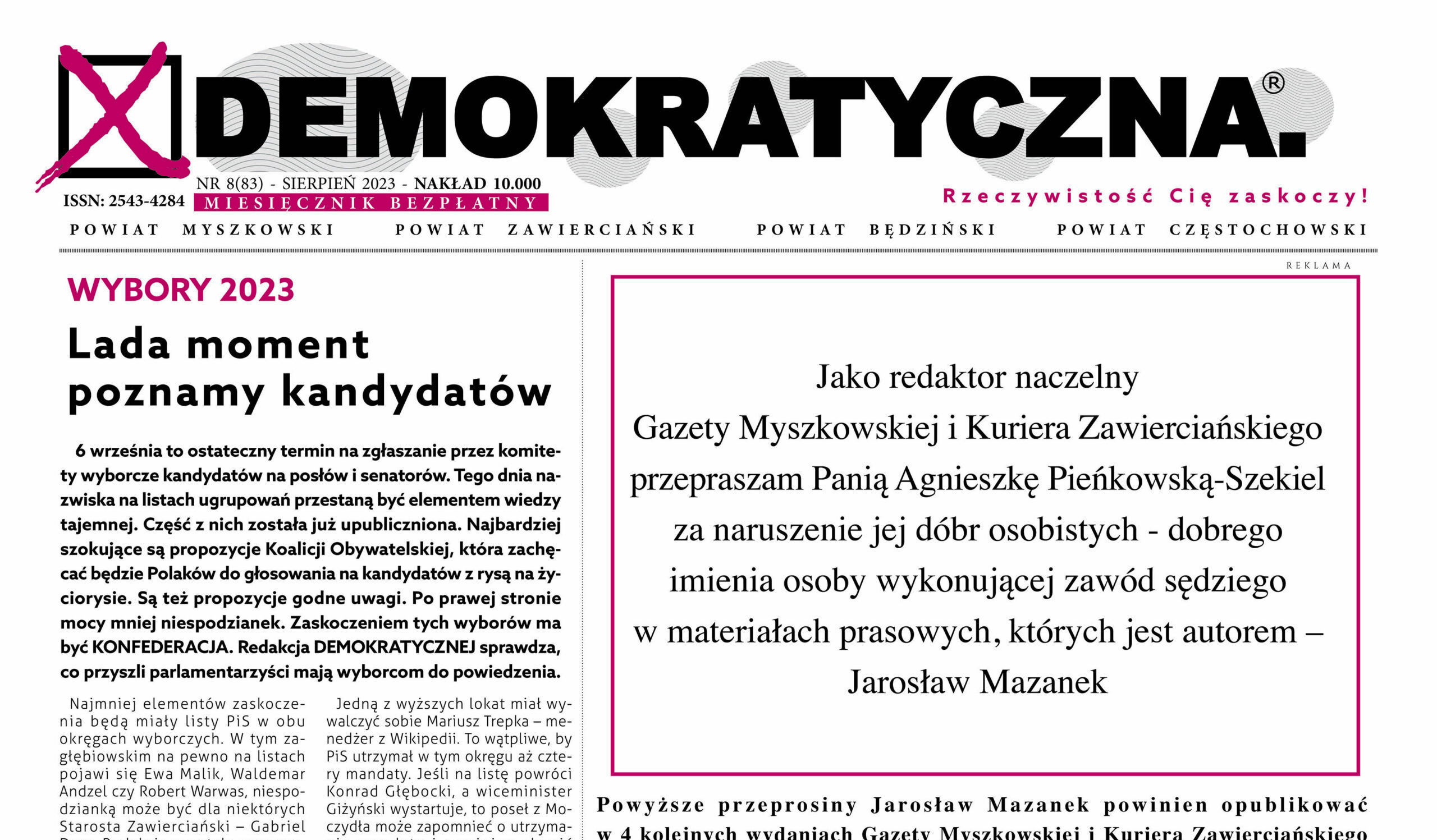 DEMOKRATYCZNA sierpień 2023